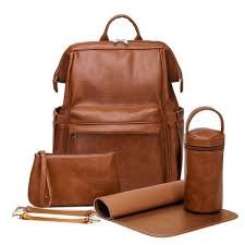 leather diaper bag backpack